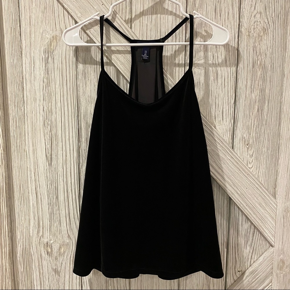 GAP Velvet Black Racerback Tank Top - Whimsigoth